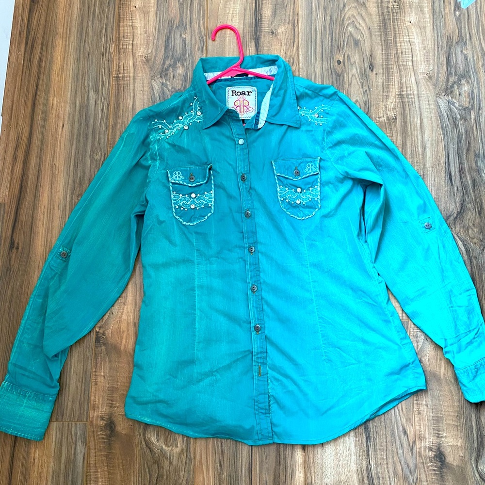 Teal cotton shirt from Buckle